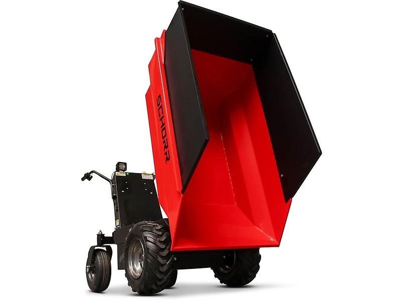 SCHORR Minidumper DEHRAS 500kg Elektro 1000W 48V Elektrodumper Dumper Motorschubkarre Elektroschubkarre