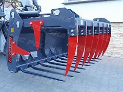 KREATEC Krokodil / Dungzange für Teleskoplader, Zinken aus Hardox und von FSDT Frankreich