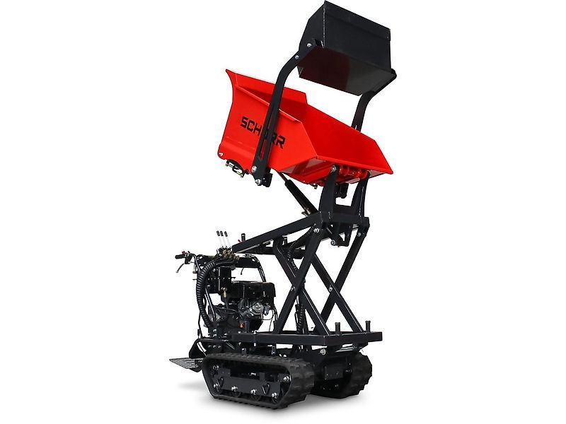SCHORR Minidumper RR500DHKASH PRO [Selbstlader+Hochkipper] 500kg Raupendumper Mulde Hochkipper Schaufeldumper