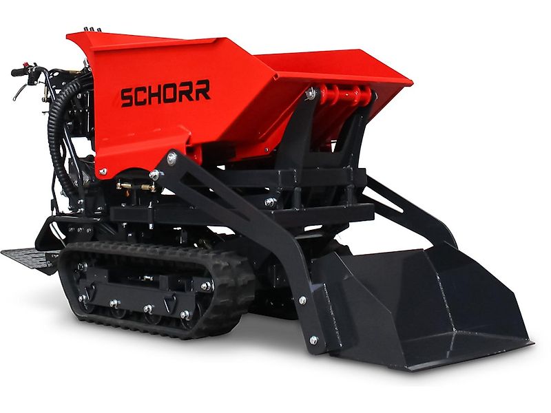 SCHORR Minidumper RR500DHKASH PRO [Selbstlader+Hochkipper] 500kg Raupendumper Mulde Hochkipper Schaufeldumper