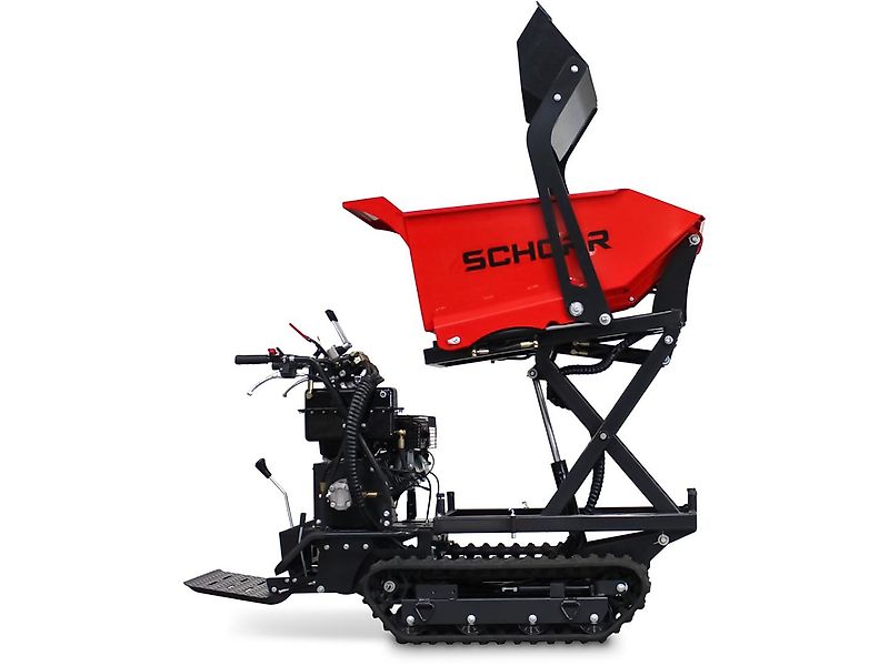 SCHORR Minidumper RR500DHKASH PRO [Selbstlader+Hochkipper] 500kg Raupendumper Mulde Hochkipper Schaufeldumper