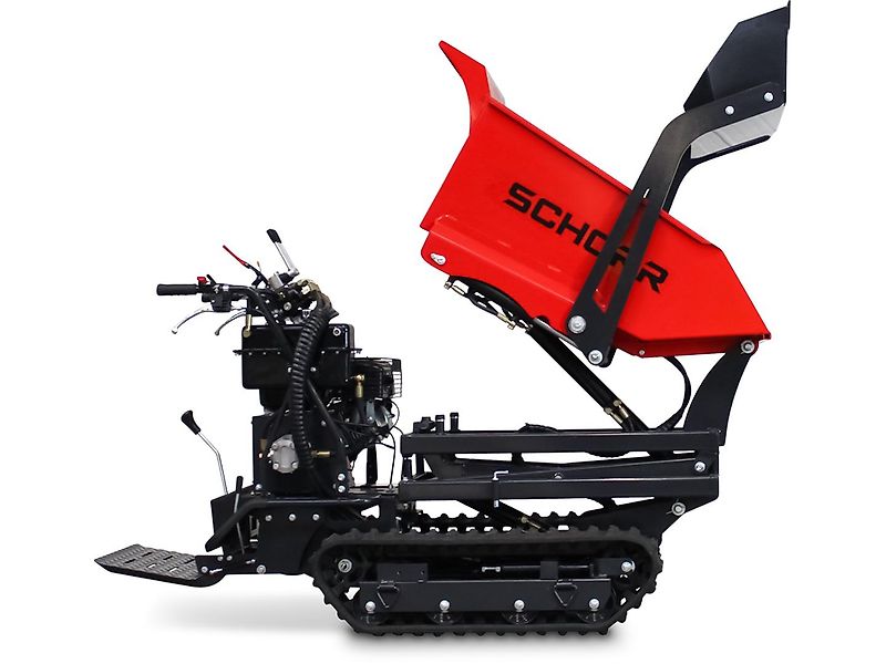 SCHORR Minidumper RR500DHKASH PRO [Selbstlader+Hochkipper] 500kg Raupendumper Mulde Hochkipper Schaufeldumper