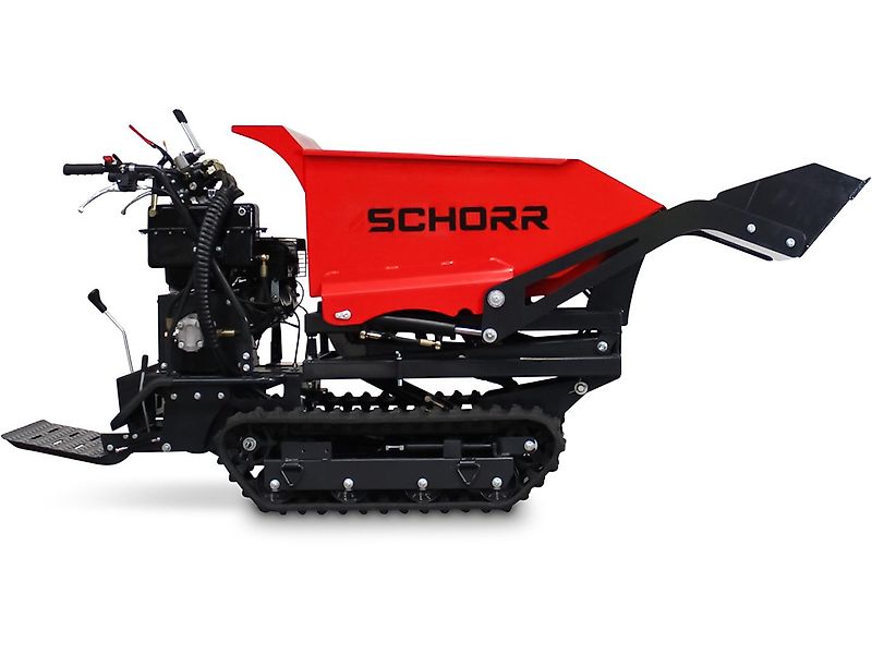 SCHORR Minidumper RR500DHKASH PRO [Selbstlader+Hochkipper] 500kg Raupendumper Mulde Hochkipper Schaufeldumper