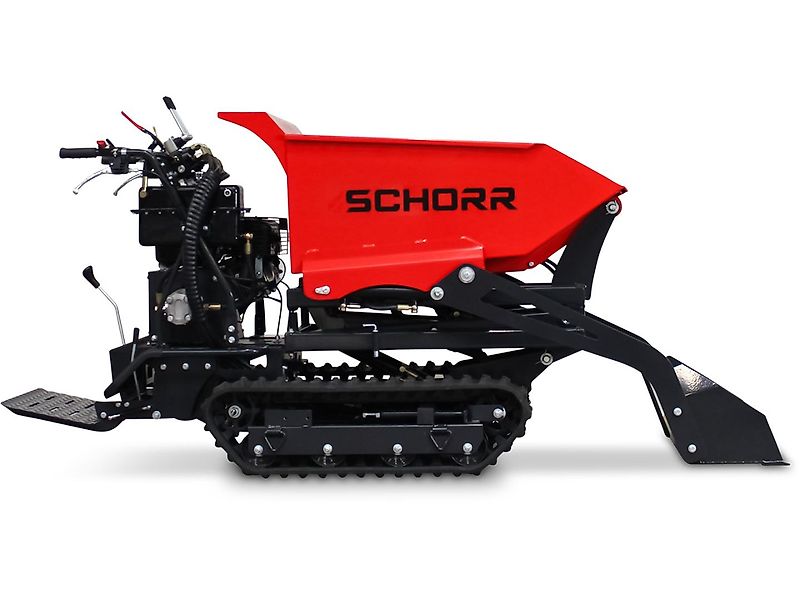 SCHORR Minidumper RR500DHKASH PRO [Selbstlader+Hochkipper] 500kg Raupendumper Mulde Hochkipper Schaufeldumper