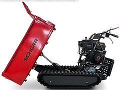 SCHORR Minidumper 500kg mit Kiste, Kipphydraulik und Mitfahrplattform NEU Raupendumper 9,2 PS Motor Dumper Schubkarre