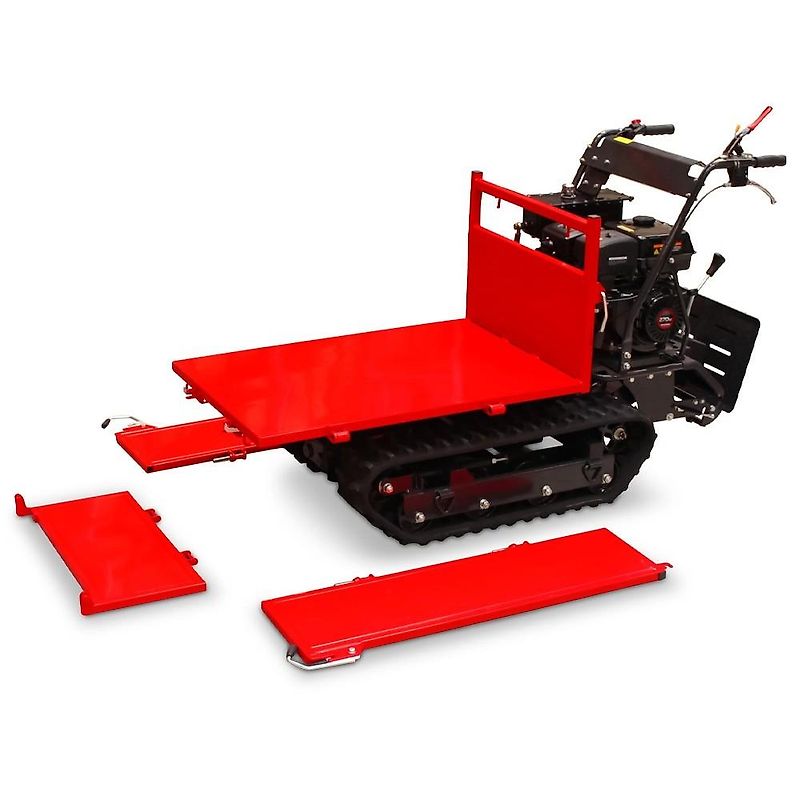 SCHORR RR500DHKB2 Minidumper PRO 500kg mit Kiste, Kipphydraulik und Mitfahrplattform 9,2 PS Motor Raupendumper