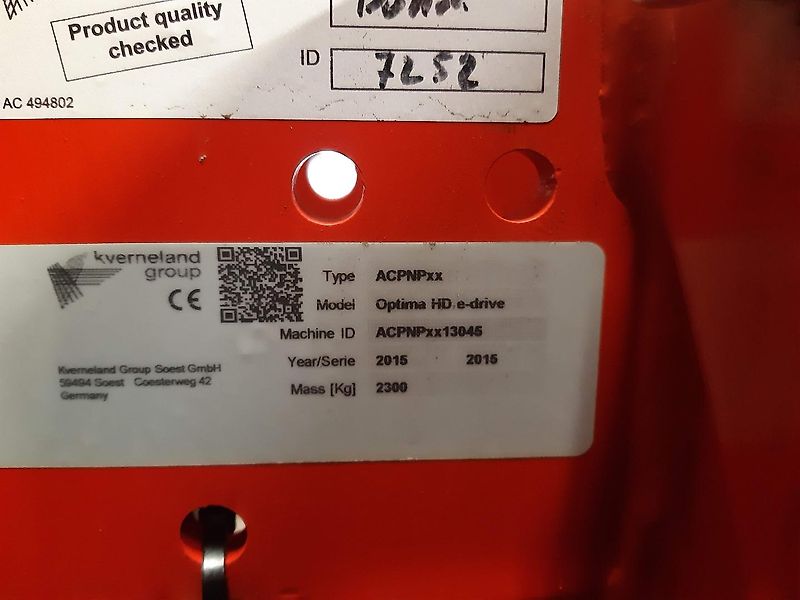 Kverneland Optima HD e-drive