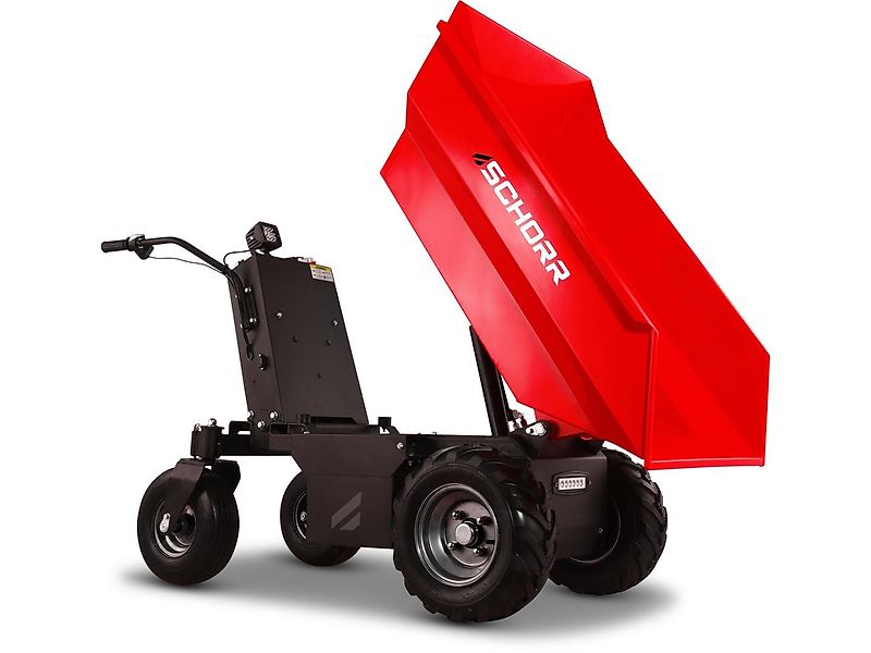 SCHORR Minidumper 500kg Elektro 1000W 48V Elektrodumper Dumper Motorschubkarre Elektroschubkarre
