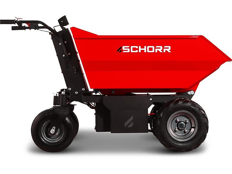 SCHORR Minidumper 500kg Elektro 1000W 48V Elektrodumper Dumper Motorschubkarre Elektroschubkarre