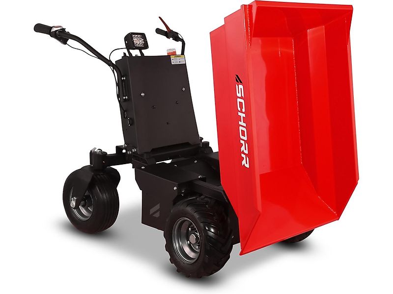 SCHORR Minidumper 500kg Elektro 1000W 48V Elektrodumper Dumper Motorschubkarre Elektroschubkarre