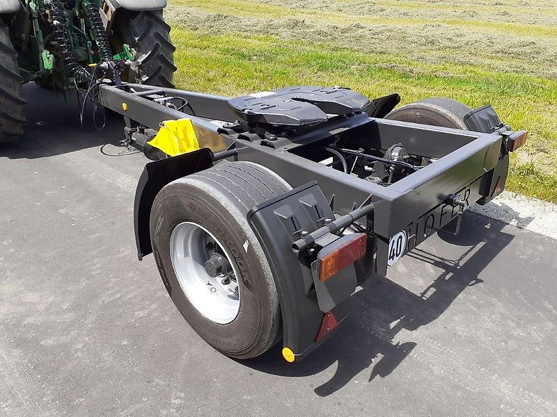 Hofer !! 12 Tonnen Basic-Line NEU !! - 40 oder 60 km/h - 3 Tonnen Stützlast - Luftfederung - Druckluftbremse mit ALB - Spannungswandler von 12 Volt auf 24 Volt - hydraulischer Stützfuß – Dollyachse Dolly Untersetzachse Kipper Anhänger